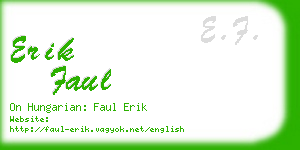 erik faul business card